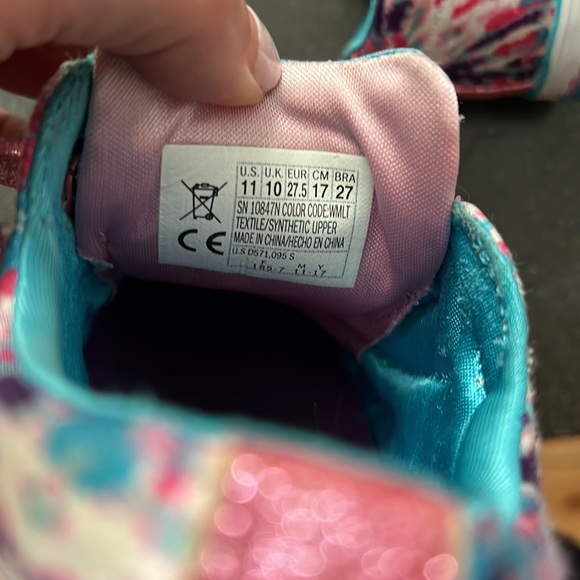 Sketchers - Twinkle Toes - Sz. 11 - Pink/Blue Glitter - Picture 11 of 12